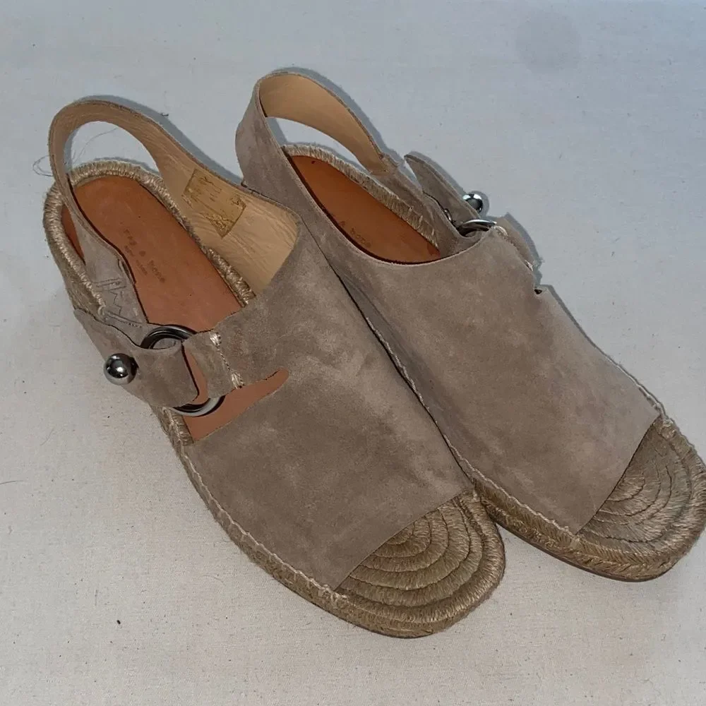 rag & bone Arc Taupe Espadrille Sandals size 40 EU 10 US